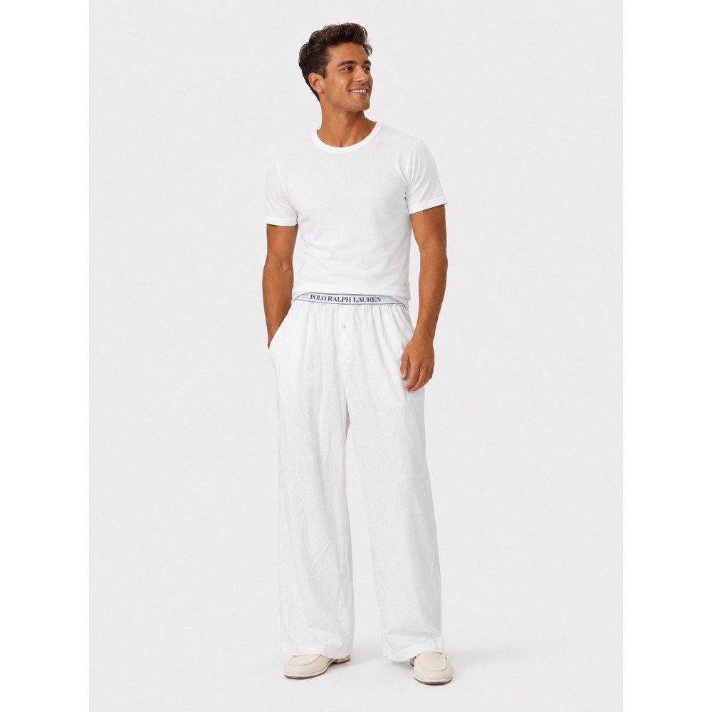 Polo Ralph Lauren White Logo Waistband Lounge Pajamas Pants XS